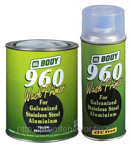 Аэрозольный грунт Body 960 WASH PRIMER кислотный 2К 400мл.